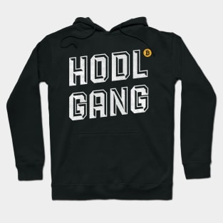 Funny HODL GANG quote Bitcoin logo gifts Hoodie